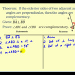 Proof If The Ext Sides Of Two Adj Acute Angles Are Perpendicular