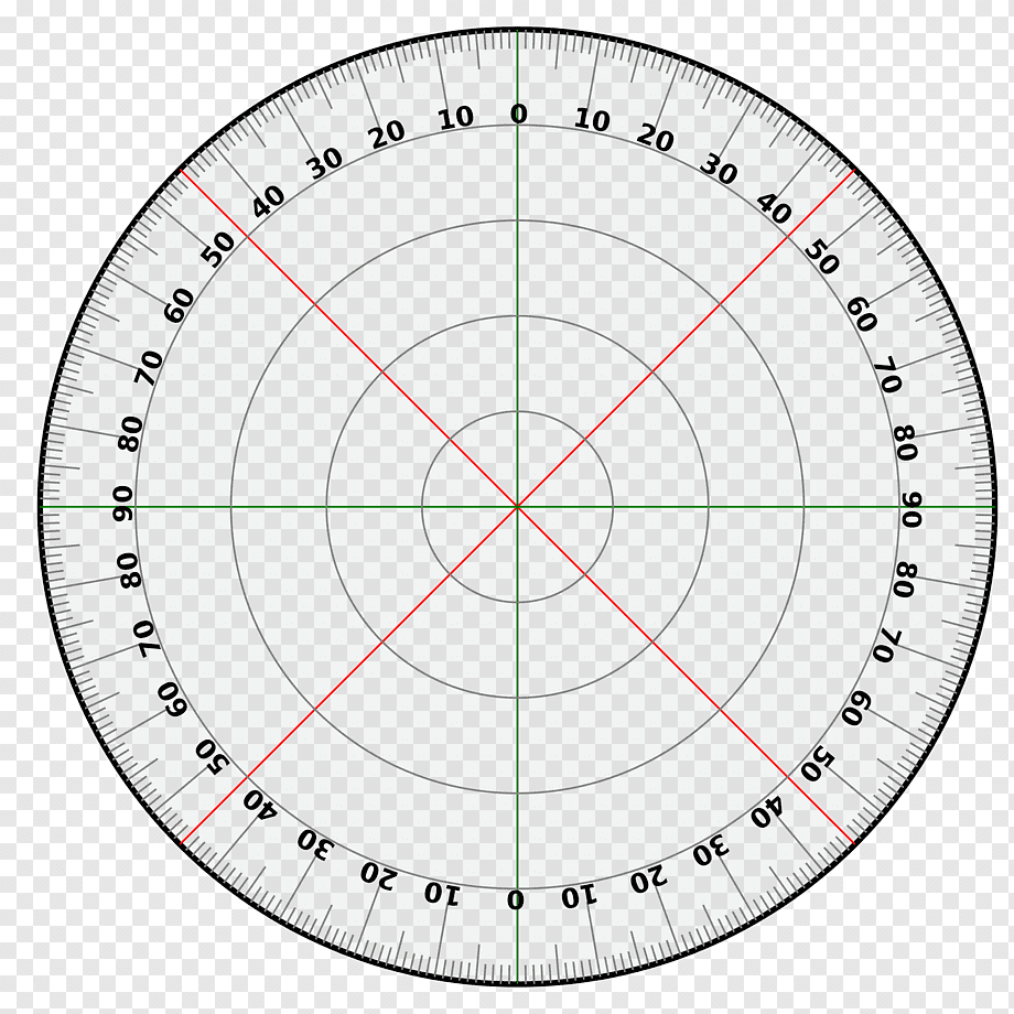 Protractor Circle Degree Template Turn 360 Degrees Angle Compass 