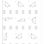 Right Triangle Trig Finding Missing Sides And Angles Worksheet Answers