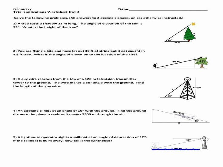 Right Triangle Trigonometry Worksheet Answers Awesome Trig Word 