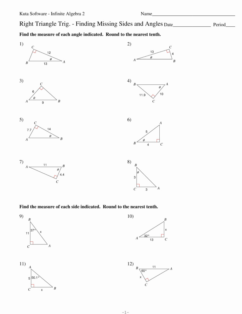 Right Triangle Trigonometry Worksheet Answers Worksheet