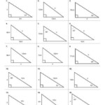 Right Triangle Trigonometry Worksheet Download Missing Side Missing