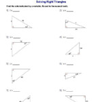 Right Triangle Trigonometry Worksheet Solving Right Triangles