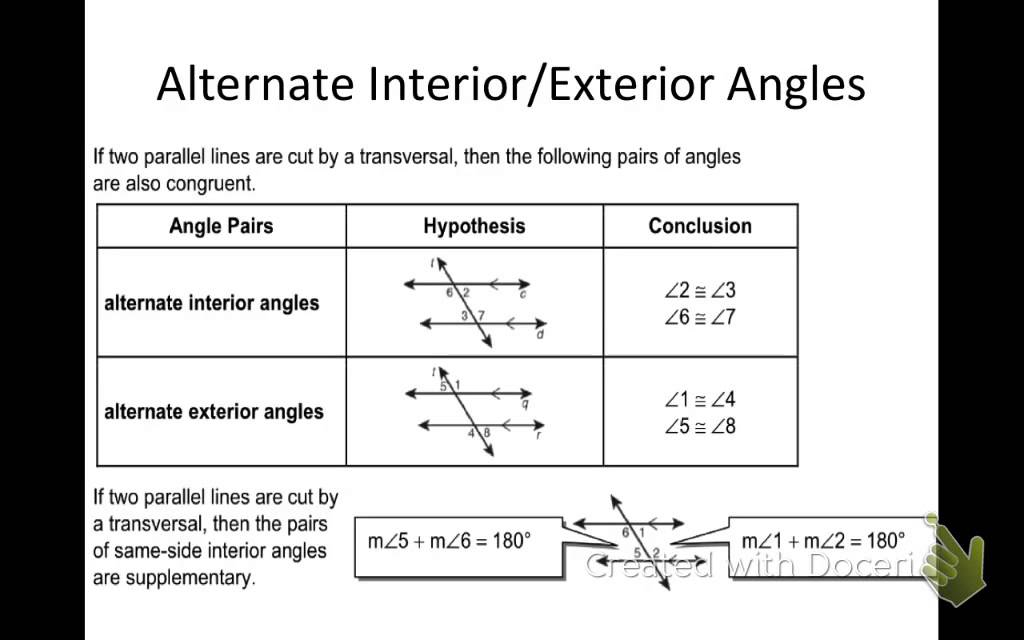 Section 3 2 Angles Formed By Parallel Lines And Transversals YouTube