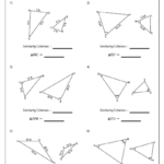 Similar Triangles SSS SAS And AA Type 1 Triangle Worksheet