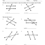 Special Pairs Of Angles Worksheet Printable Worksheets And Activities