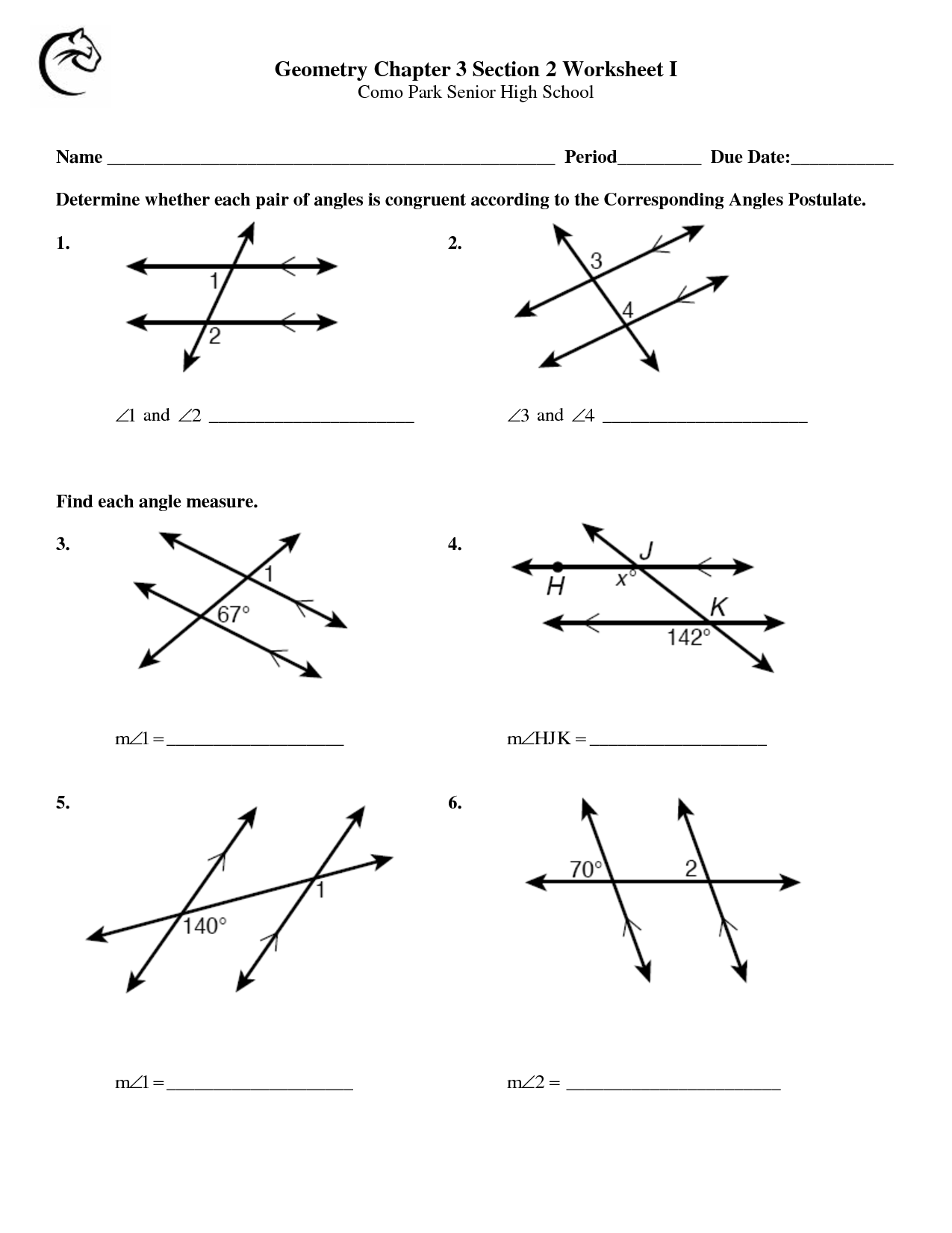 Worksheet 1.4 Special Pairs Of Angles Answers - Angleworksheets.com