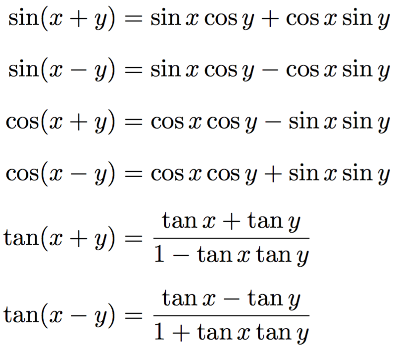 Sum And Difference Identities Trig Slidedocnow