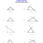 Sum Of Interior Angles A Triangle Worksheet Pdf Brokeasshome