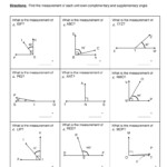 Supplementary And Complementary Angles Worksheets