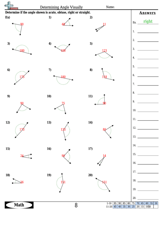 Top 12 Determining Angle Visually Worksheet Templates Free To Download
