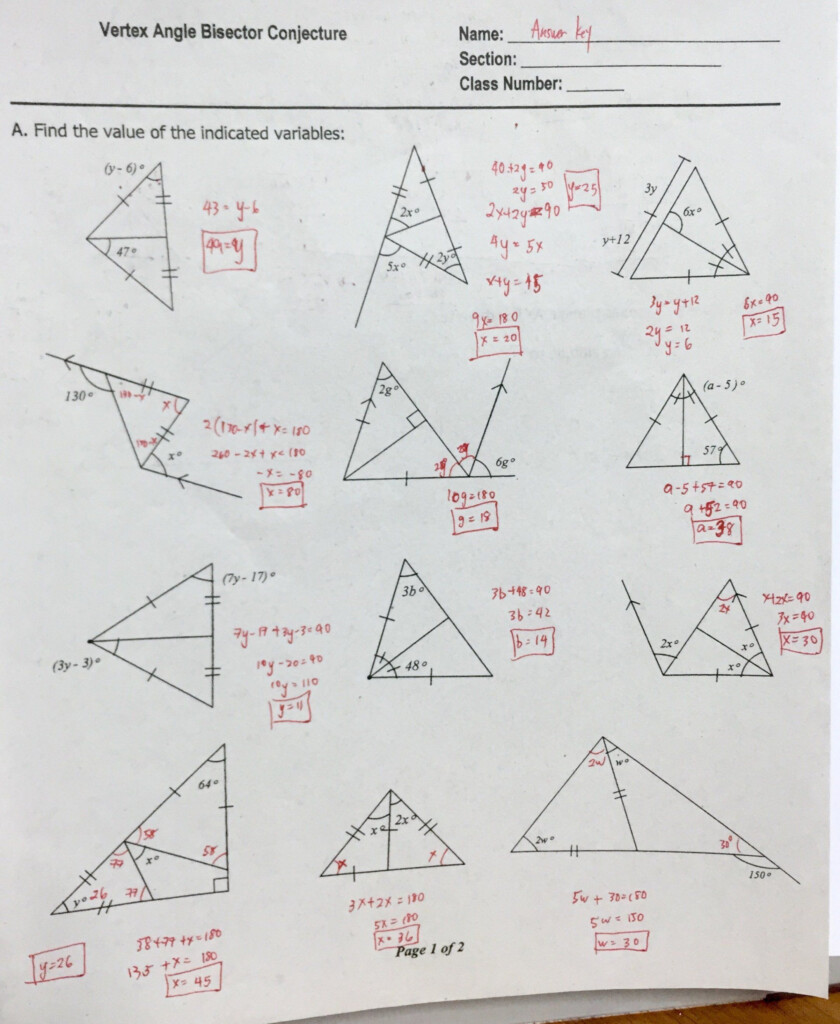 Triangle Angle Sum Worksheet Answer Key William Hopper s Addition 