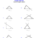 Triangle Angle Sum Worksheets Geometry Worksheets Angles Worksheet