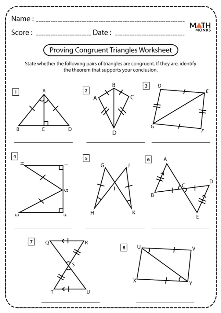 Triangle Congruence Oh My Worksheet Proving Triangles Congruent 