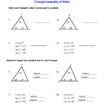 Triangle Inequalities Of Sides Triangle Worksheet Triangle
