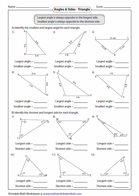 Triangles Worksheet Triangles Worksheets Worksheet With Images 