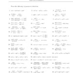 Trig Identities Worksheet