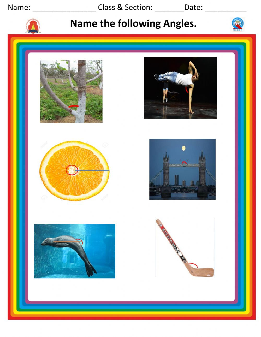 Types Of Angles Worksheet For Grade 5