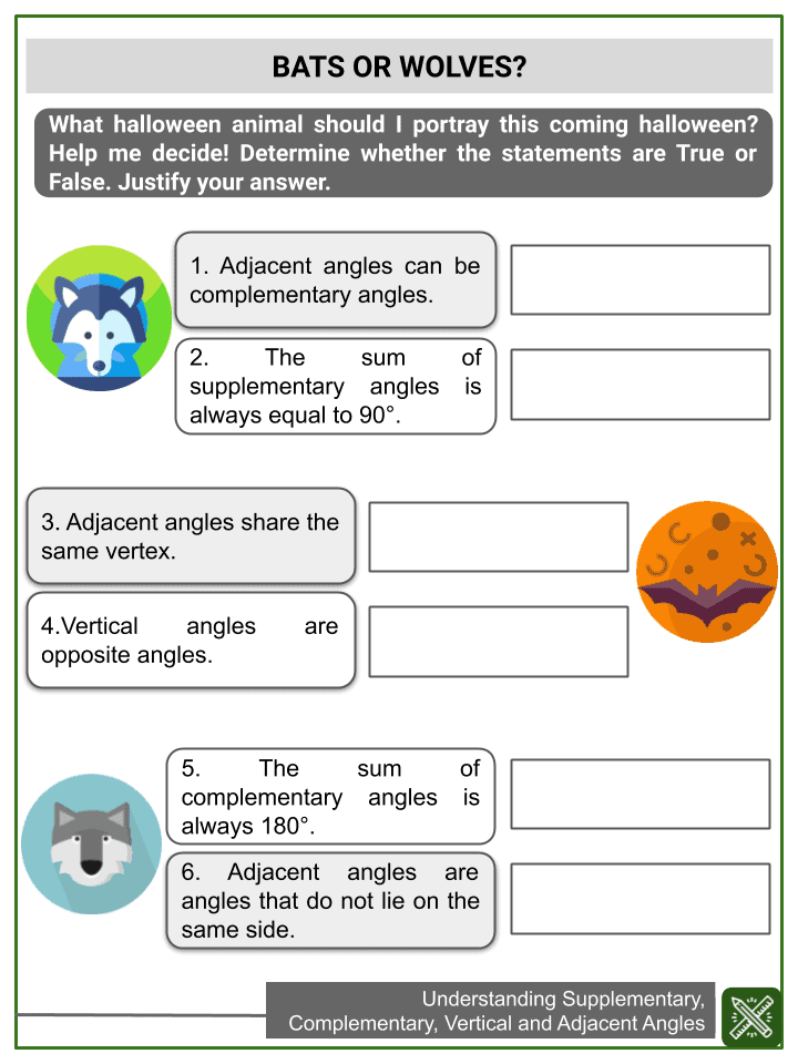 Understanding Supplementary Vertical And Adjacent Angles Worksheets