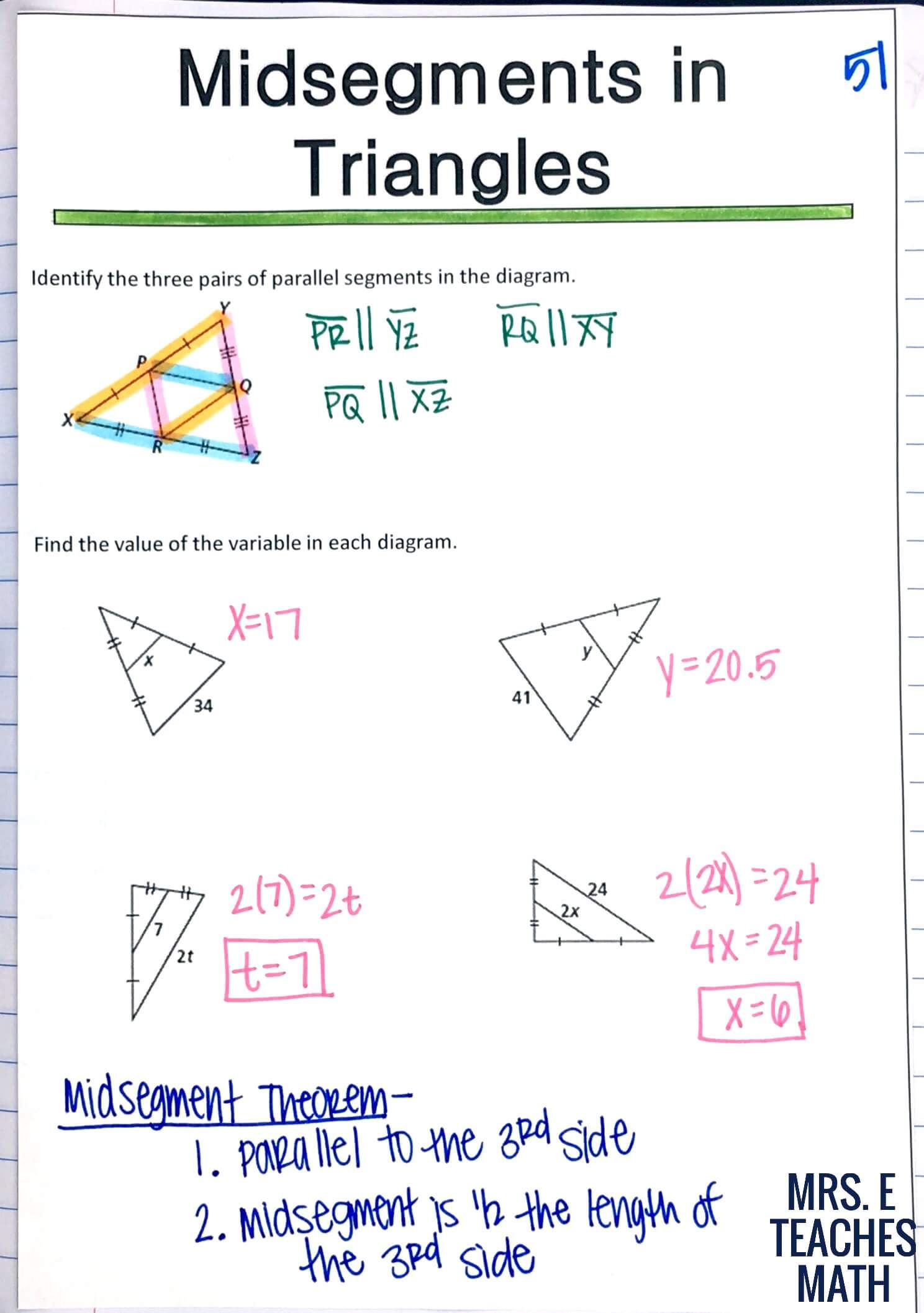 Unit 5 Relationships In Triangles Homework 3 Answer Key Home School