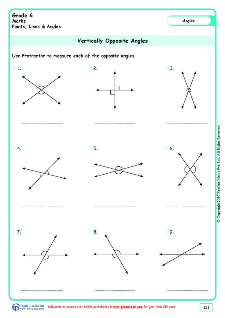 Vertical Angles Worksheet Pdf Pin On Free Math Worksheets In 2021