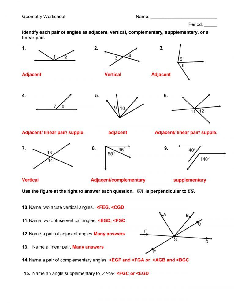 Vertically Opposite Angles Worksheet Grade 5 Pdf Worksheet Today