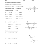 Worksheet 3 Parallel Lines Cuta Transversal Answer Key For Db excel