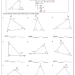 Worksheet Triangle Sum And Exterior Angle Theorem Answers Free