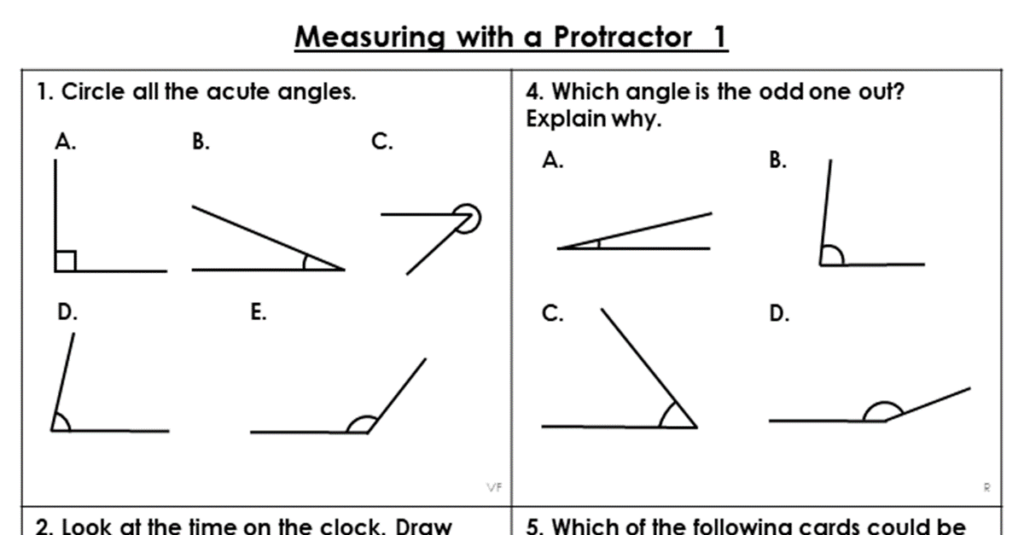 Year 5 Measuring With A Protractor 1 Lesson Classroom Secrets 