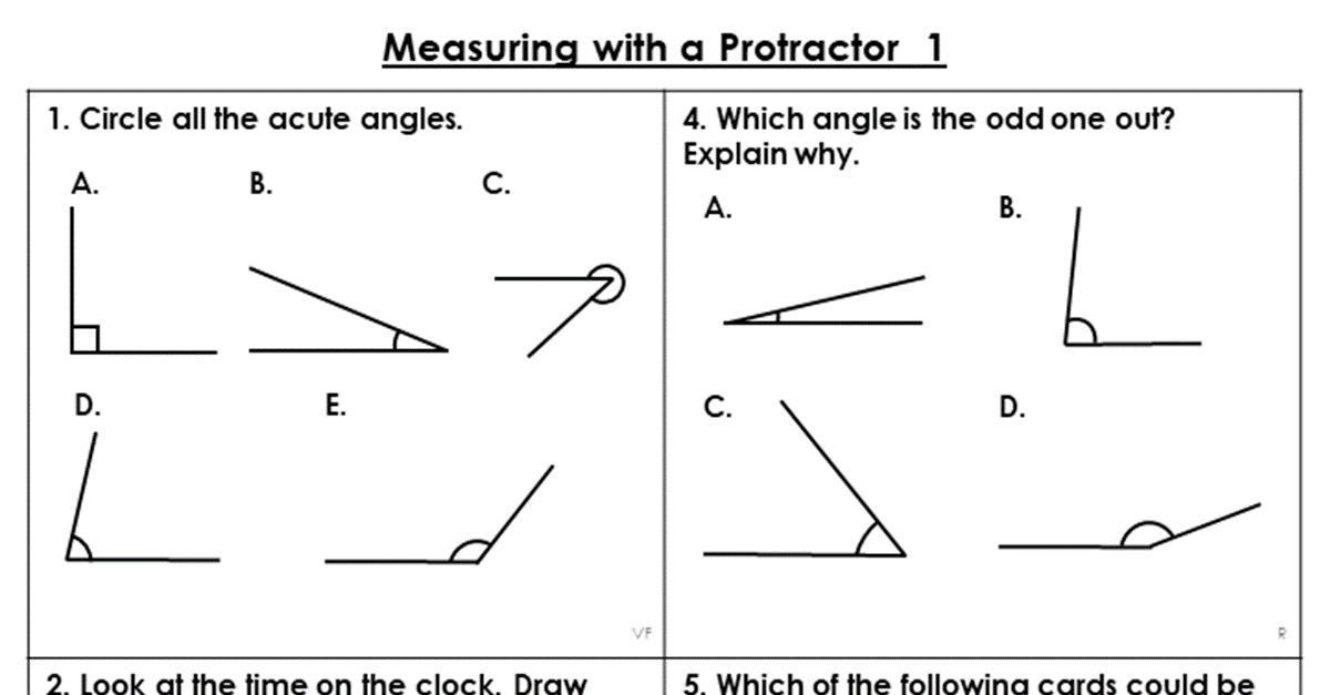 Year 5 Measuring With A Protractor 1 Lesson Classroom Secrets
