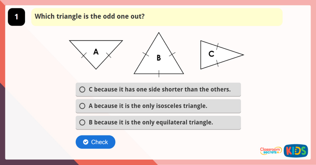 Year 6 Angles In A Triangle 2 Game Classroom Secrets Kids