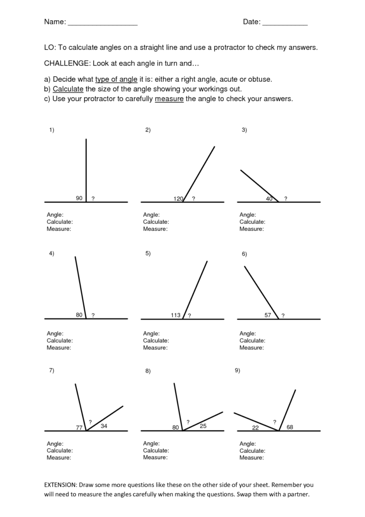 10 Right Angles Worksheet Worksheeto