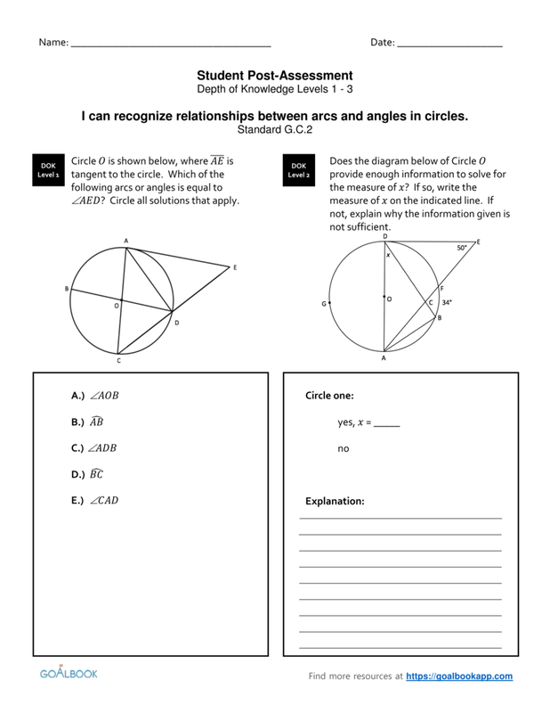 11 3 Arcs And Central Angles Answer Key