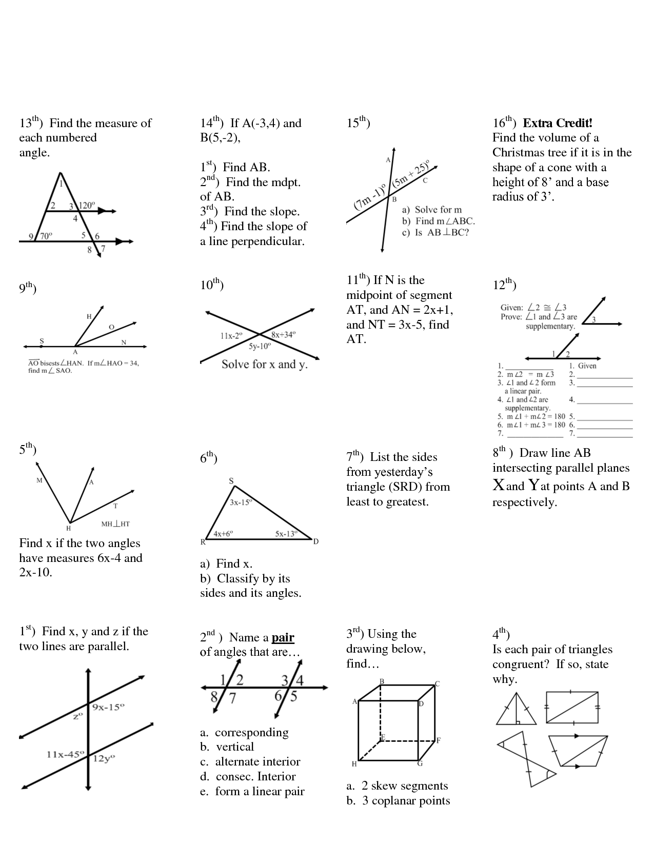 12 Best Images Of Sum Of Angle Measures Worksheets Worksheeto