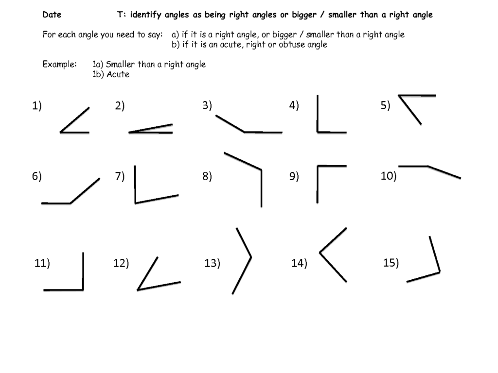 15 Different Types Of Angles Worksheet Worksheeto