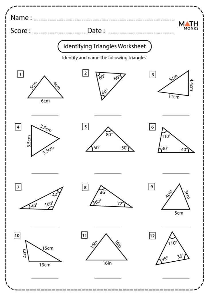 20 Identifying Triangles Worksheet Answers Pdf