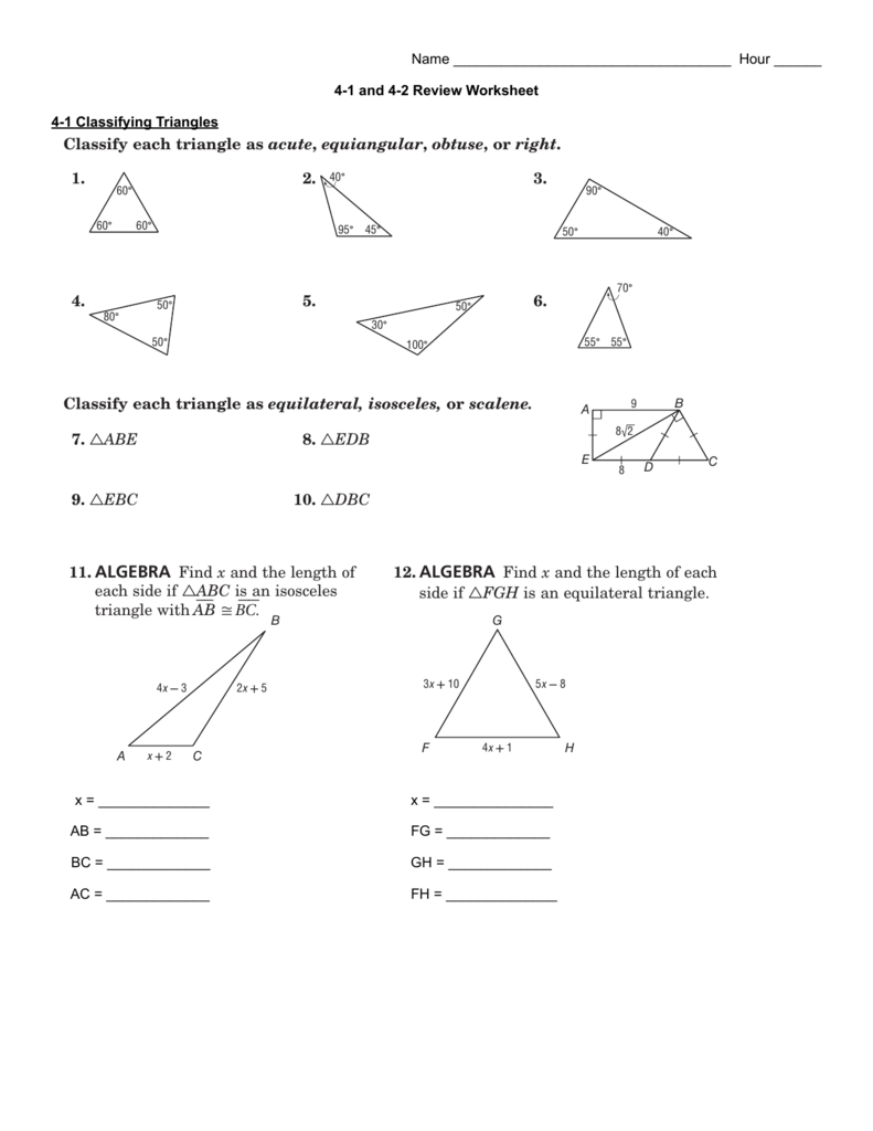 4 1 And 4 2 Review Worksheet