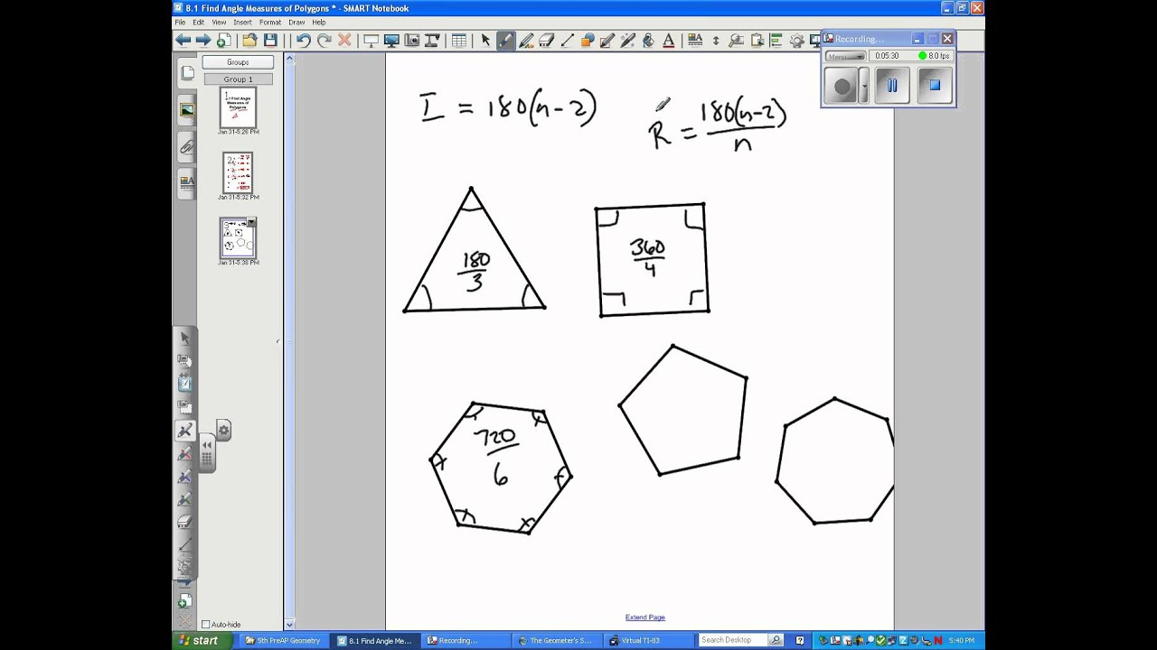8 1 Find Angle Measures Of Polygons avi YouTube