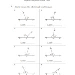 Advanced Adjacent Angles Linear Pairs Worksheet