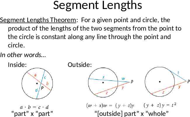 Angle Measures And Segment Lengths SlideCrop