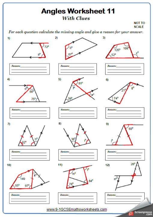 Angles On Parallel Lines Worksheets Practice Questions And Answers 