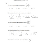 Application Adjacent Angles Linear Pairs Worksheet