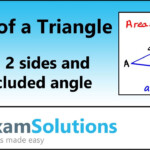 Area Of A Triangle Given Two Sides And An Included Angle