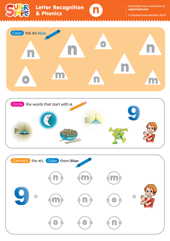 Beautiful N Letter Worksheet Background Small Letter Worksheet