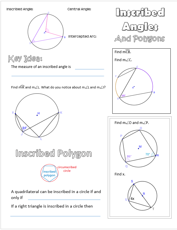 Chords Secants And Tangents Oh My Systry