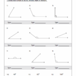 Classifying And Identifying Angles Worksheets Angles Worksheet
