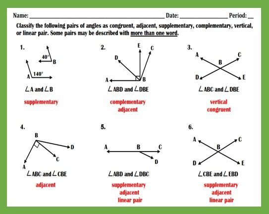 Classifying Angles Practice Worksheet Classifying Angles Practices 