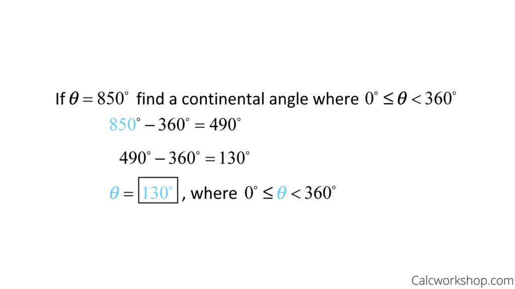 Coterminal Angles How To Find Em W 25 Examples 