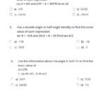 Double Angle Identities Worksheet