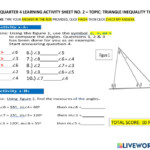 Exterior Angle Inequality Theorem Worksheet